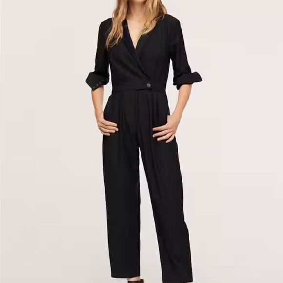NWT Mango Wrap neckline jumpsuit Size Small - Picture 2 of 6